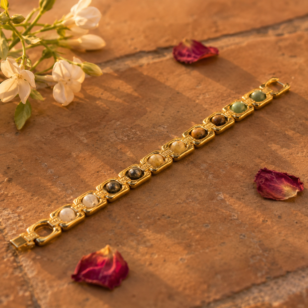 Metal Dhan Yog Bracelet Gold for Wealth