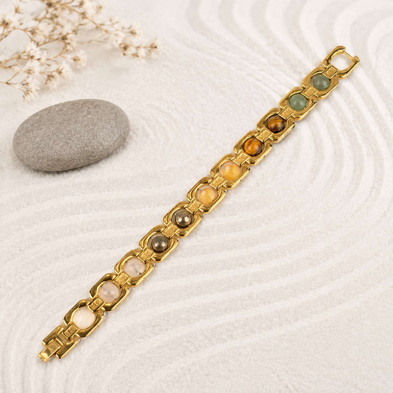 Metal Dhan Yog Bracelet Gold for Wealth