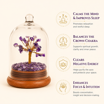 Amethyst Crystal Dome Tree – A Symbol of Peace, Protection &amp; Inner Wisdom