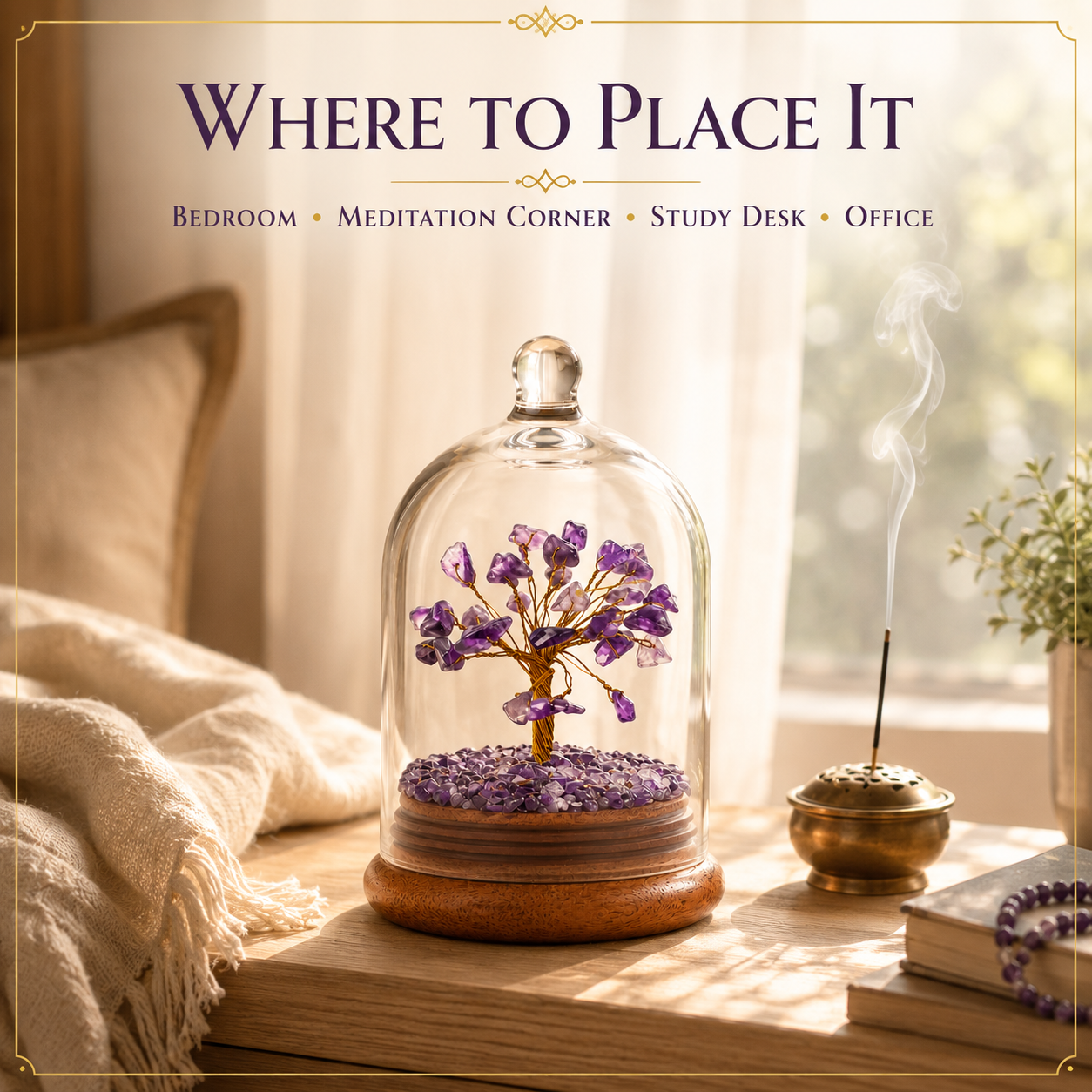 Amethyst Crystal Dome Tree – A Symbol of Peace, Protection &amp; Inner Wisdom