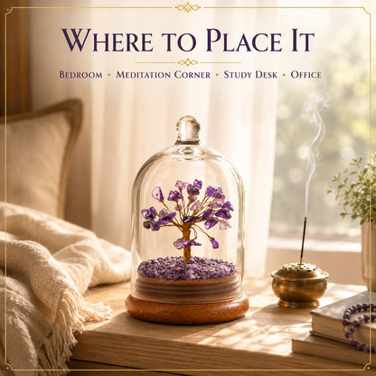 Amethyst Crystal Dome Tree – A Symbol of Peace, Protection &amp; Inner Wisdom