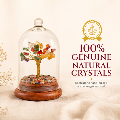 7 Chakra Crystal Dome Tree – Bring Balance, Positivity &amp; Prosperity Home