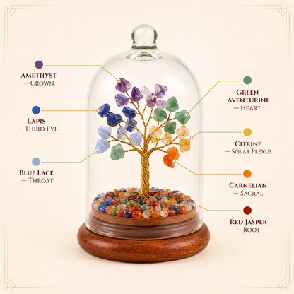 7 Chakra Crystal Dome Tree – Bring Balance, Positivity &amp; Prosperity Home