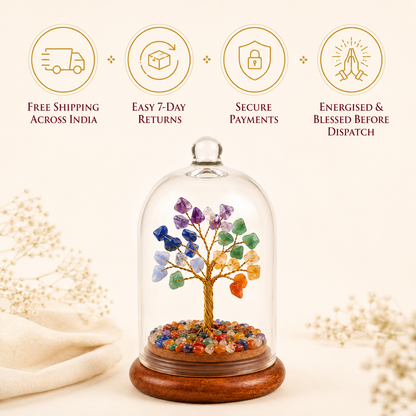 7 Chakra Crystal Dome Tree – Bring Balance, Positivity &amp; Prosperity Home