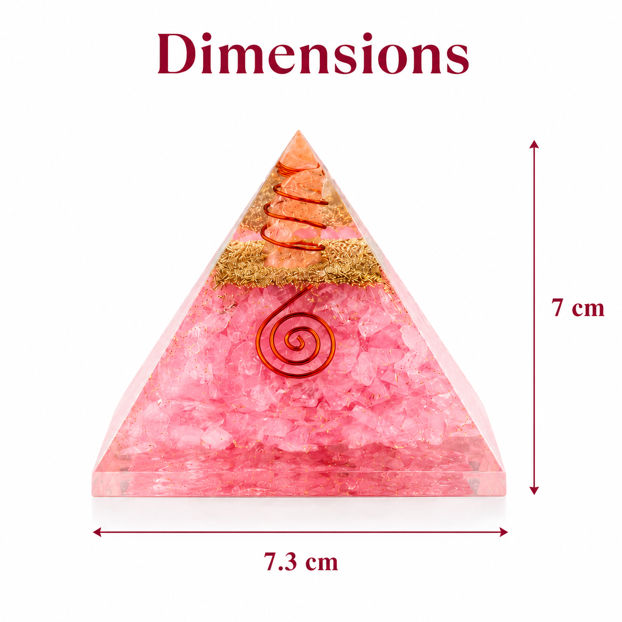 Rose Quartz Love Attraction Orgonite Pyramid