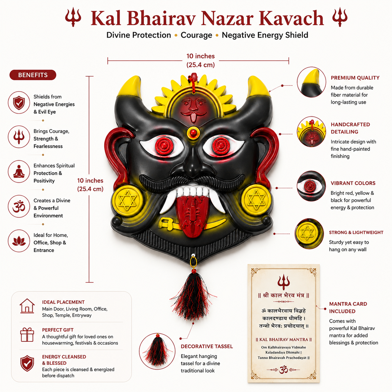Mahakaal Bhairav Nazar Kavach - Mantra Card Included