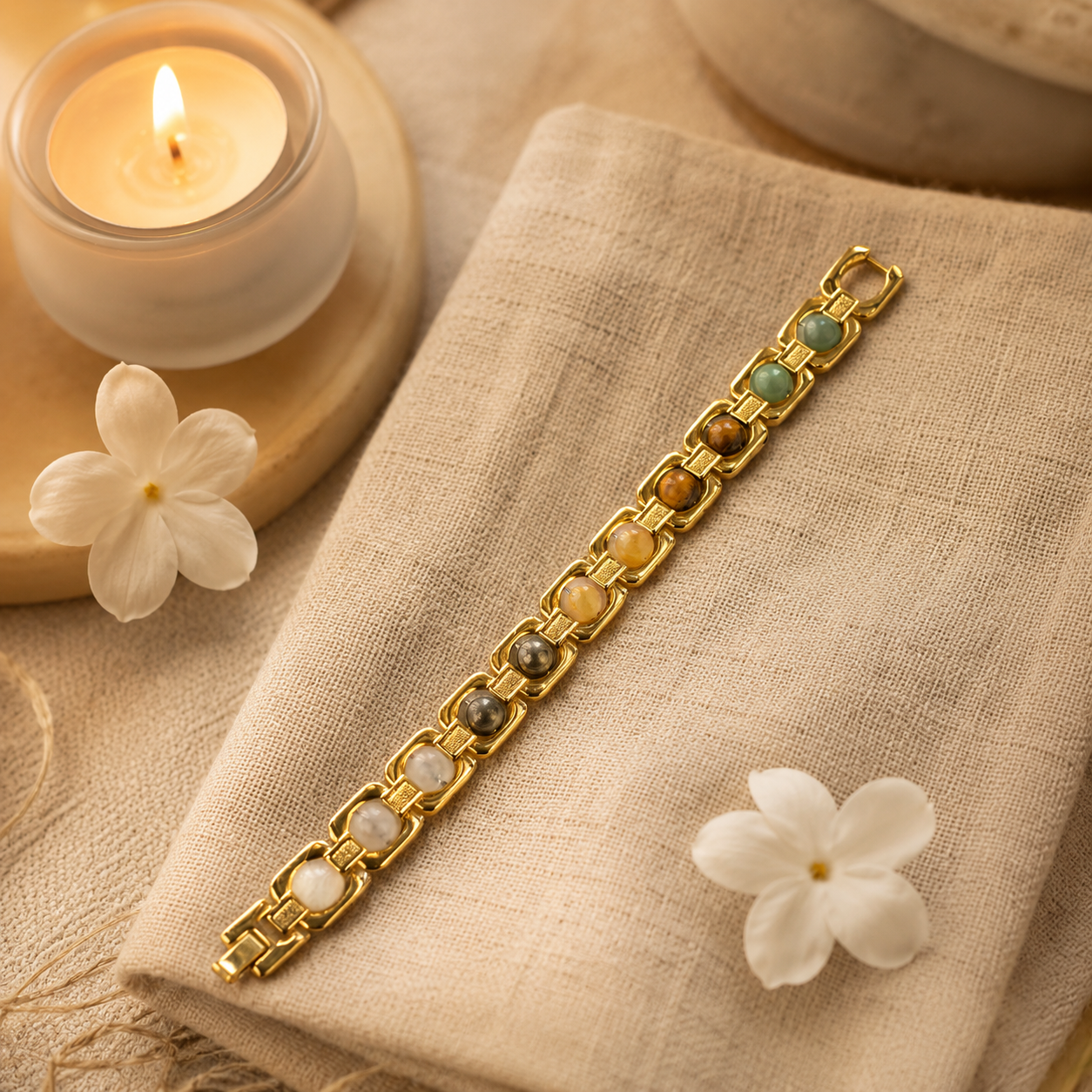 Metal Dhan Yog Bracelet Gold for Wealth