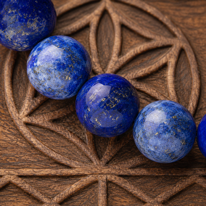Shukham Natural Lapis Lazuli Crystal Bead Bracelet – Stone of Wisdom & Truth | Spiritual Healing Bracelet