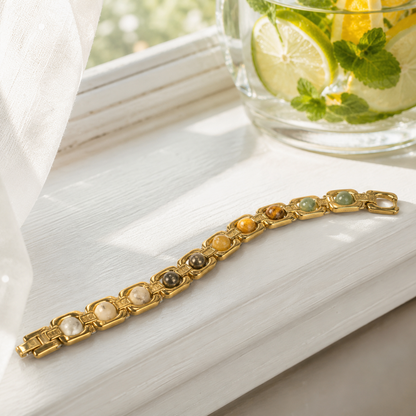 Metal Dhan Yog Bracelet Gold for Wealth